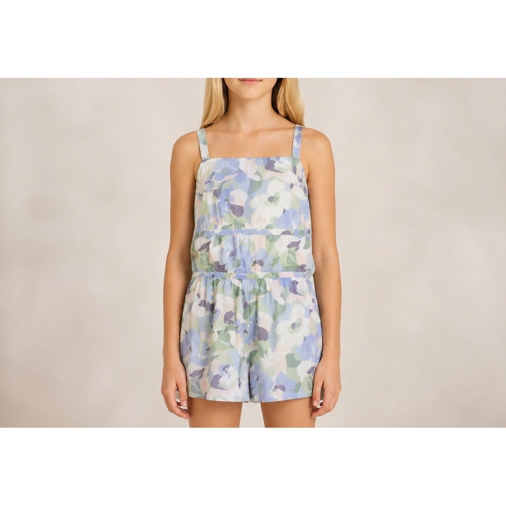 Abercrombie Kids Angelcore Floral Romper Shorts Jumper Tier Cottagecore *15/16